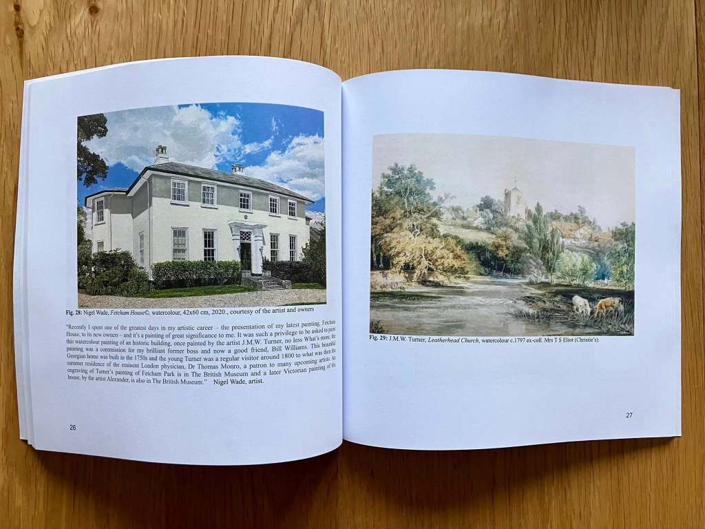 Fetcham House watercolour painting  in article on JMW Turner in Surrey